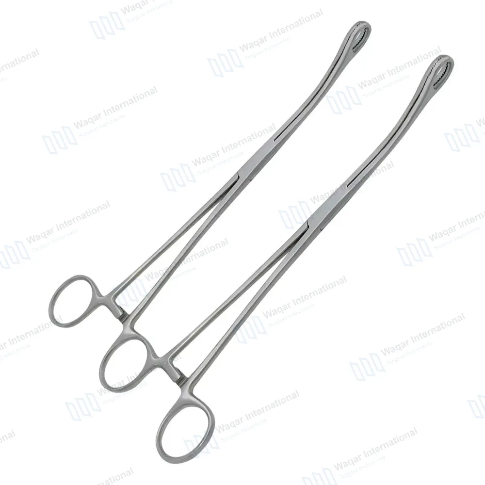 2 Foerster Sponge Holding Forceps 7″ & 9.5″ Curved Serrated
