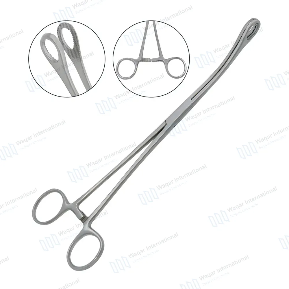 Foerster Sponge Holding Forceps 9.5″ Curved Serrated Jaws