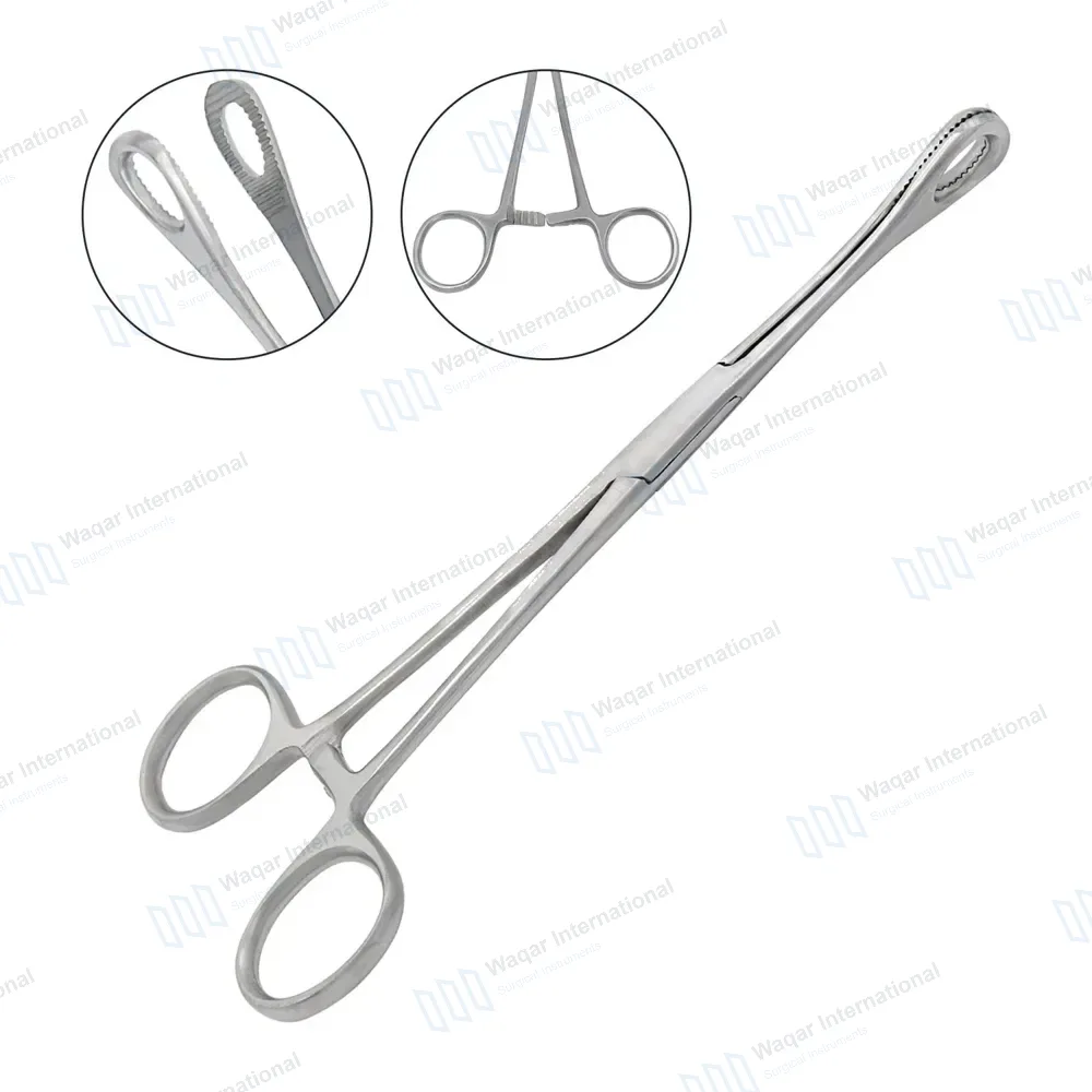 Foerster Sponge Forceps 9.5″ Straight Serrated Jaws