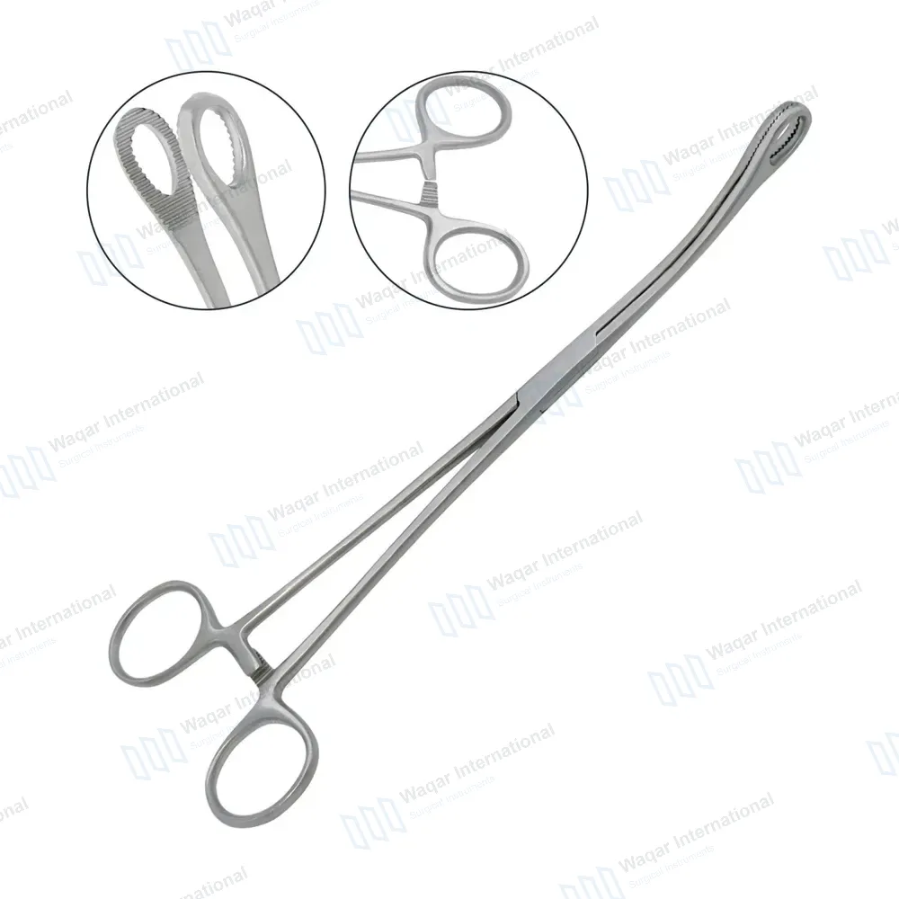 Foerster Sponge Forceps 7″ Curved Serrated Jaws
