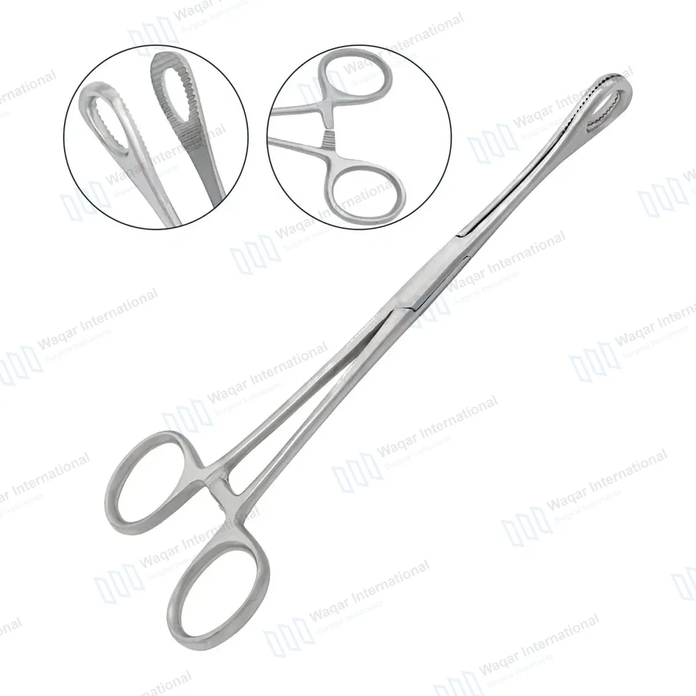 Foerster Sponge Forceps 7″ Straight Serrated Jaws