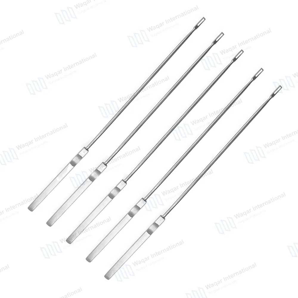 5 Pcs Kevorkian Younge Biopsy Curette Set 12″ without Basket Loop Size 3x12mm