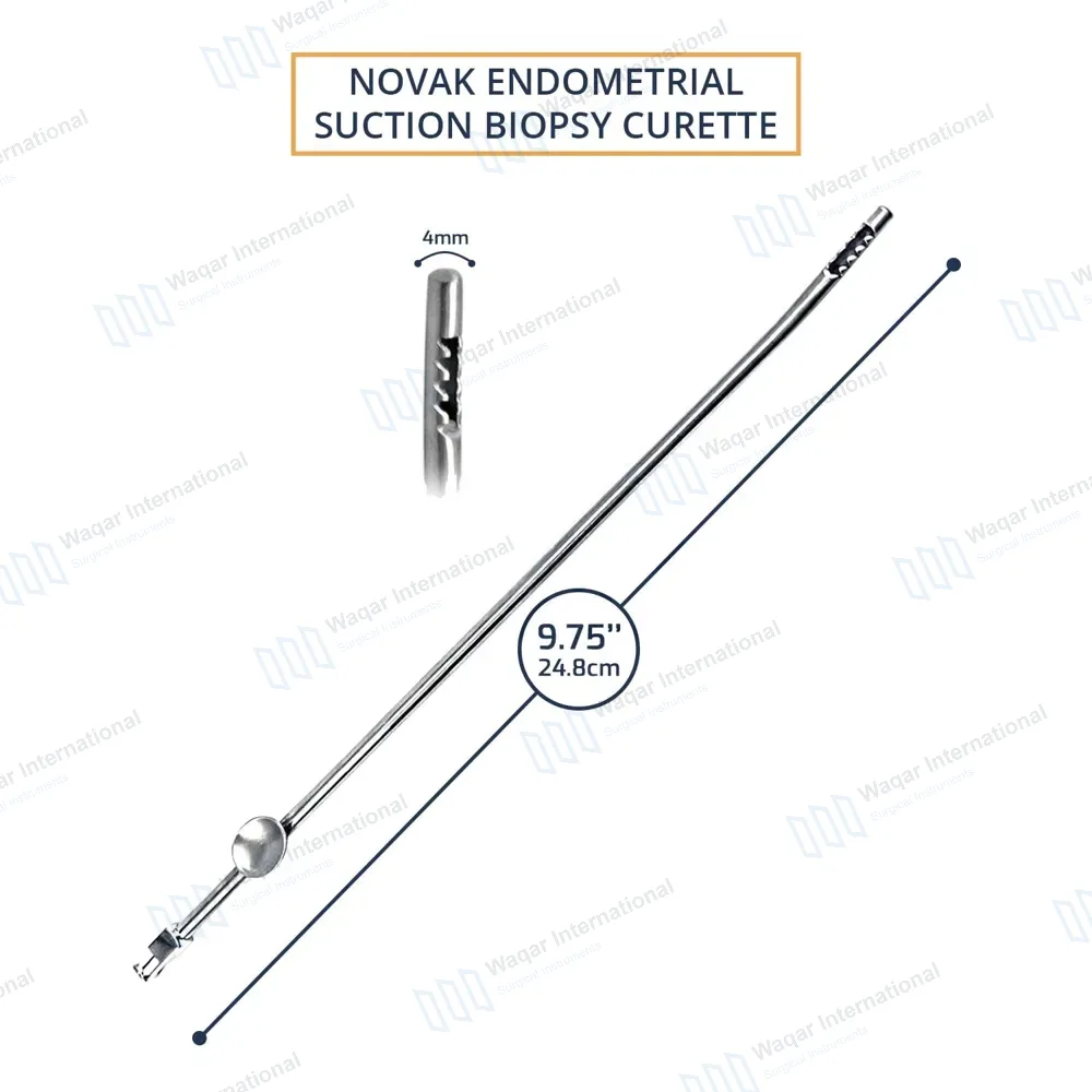 Novak Endometrial Suction Biopsy Curette 4mm 9 3/4″ with Luer Hub