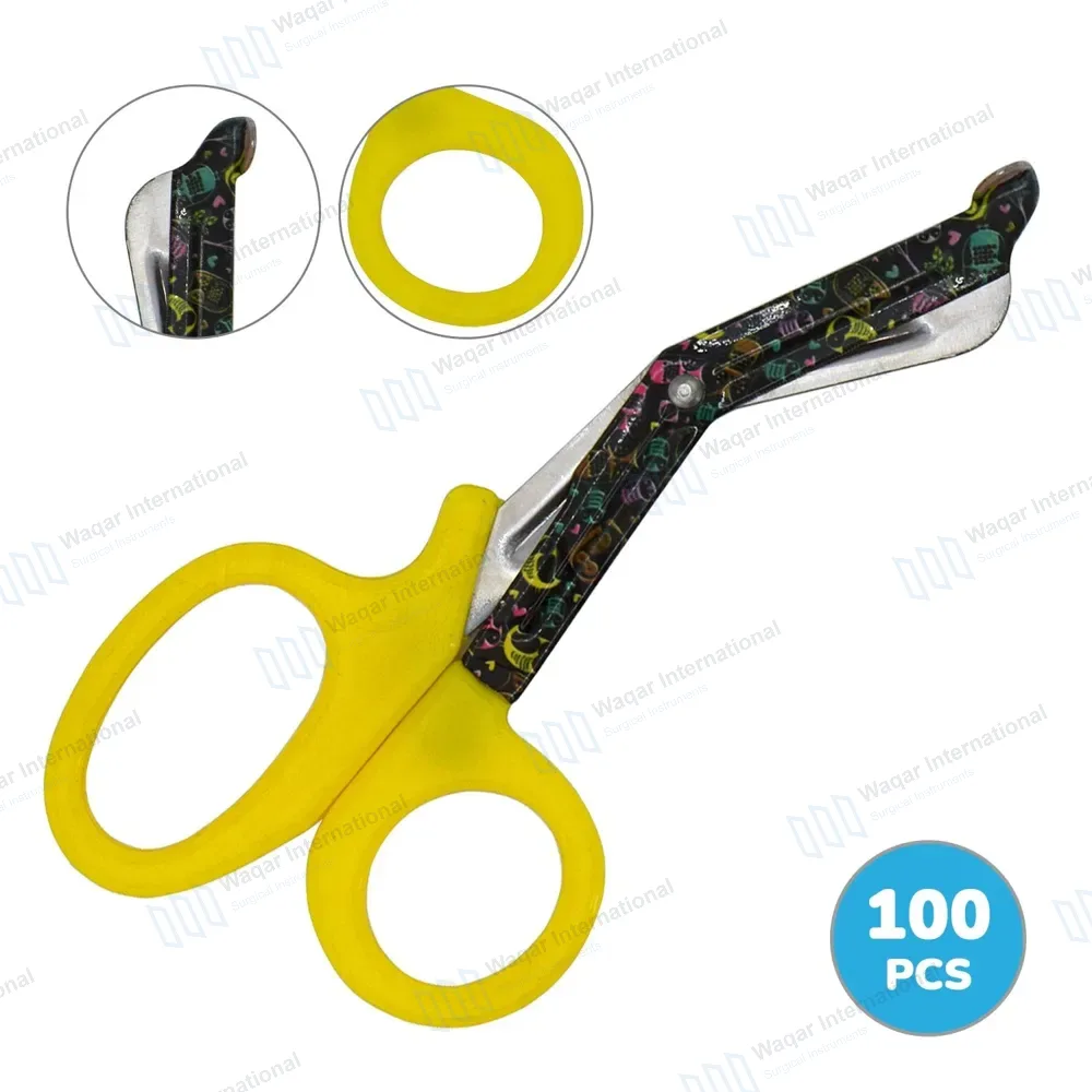 100 EMT Utility Scissors 7.25″ Paper Coated Blades Yellow