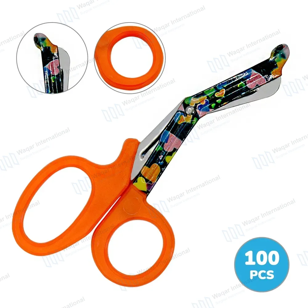 100 EMT Utility Scissors 7.25″ Paper Coated Blades Orange