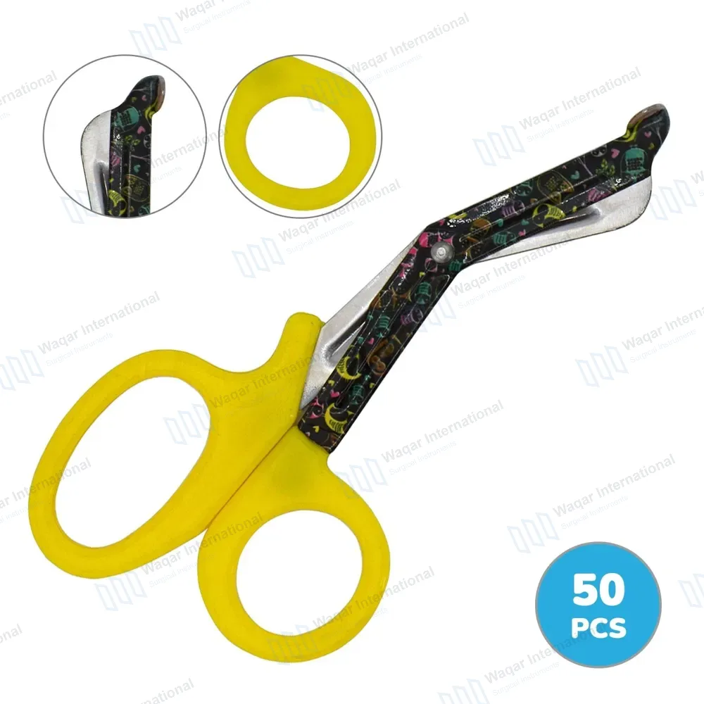 50 EMT Utility Scissors 7.25″ Paper Coated Blades Yellow