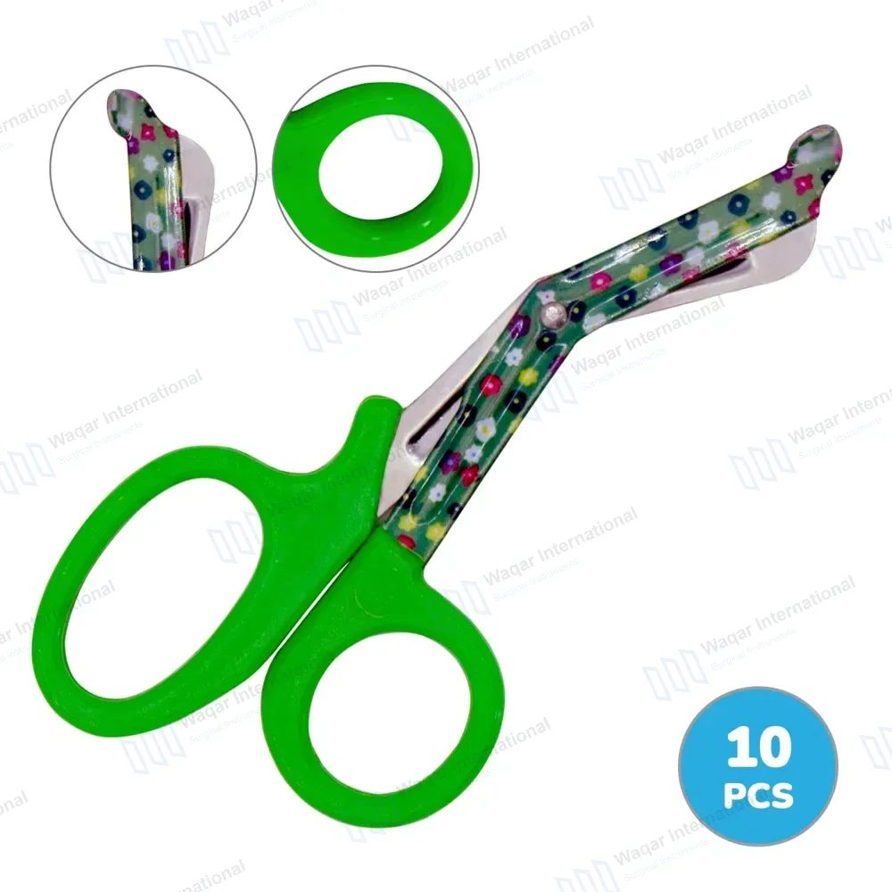 10 EMT Utility Scissors 7.25″ Paper Coated Blades Green