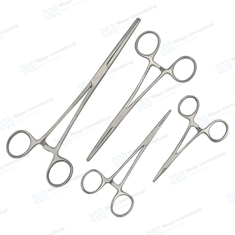 4 Pcs Straight Hemostat Set 3.5”, 5″, 6.25″ & 8″