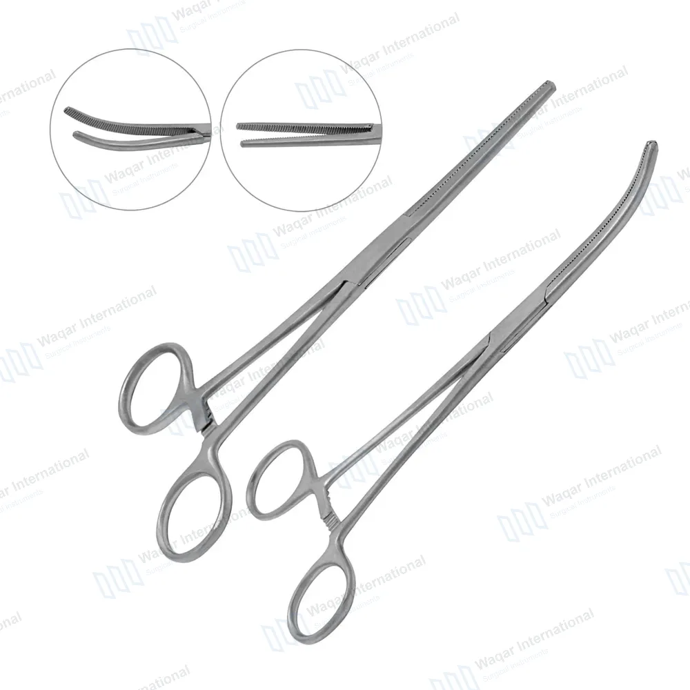 2 Rochester Pean Hemostat Forceps 6.25″ Straight & Curved