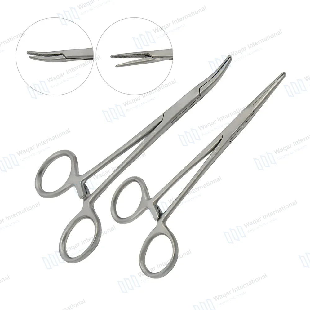 2 Crile Hemostat Forceps 5.5″ Straight & Curved