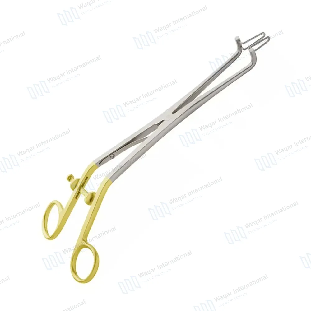 Kogan Endocervical Speculum 9.50″ (24.1cm) with Gold Offset Handle
