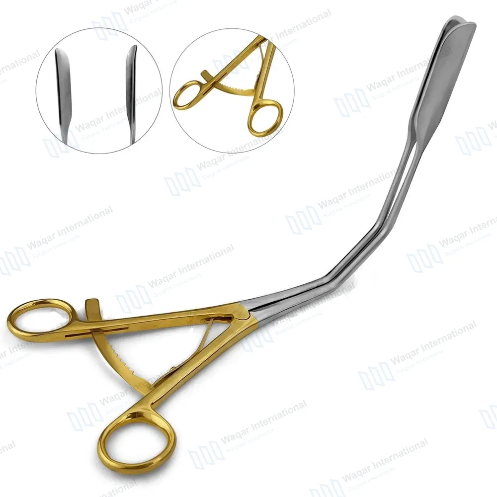 Vaginal Lateral Retractor 10.5″ Gold Handle Closed Elongated Shanks