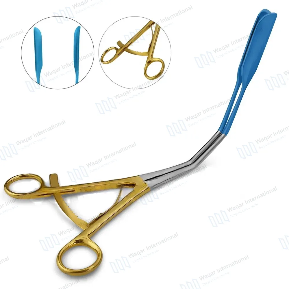 Lateral Vaginal Retractor Blue Coated 10.5″ Closed Elongated Shanks