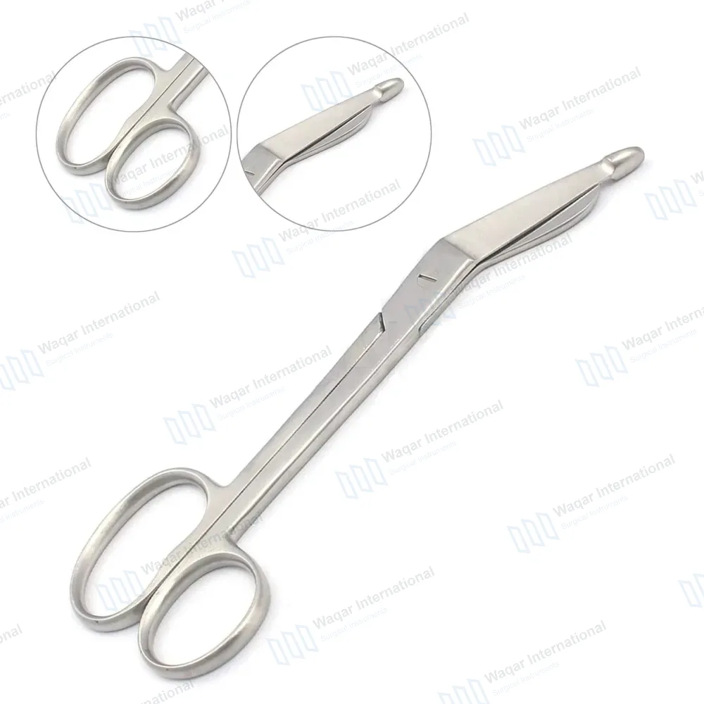 2 Lister Bandage Scissors 5.5″+ 8″ with One Large Ring