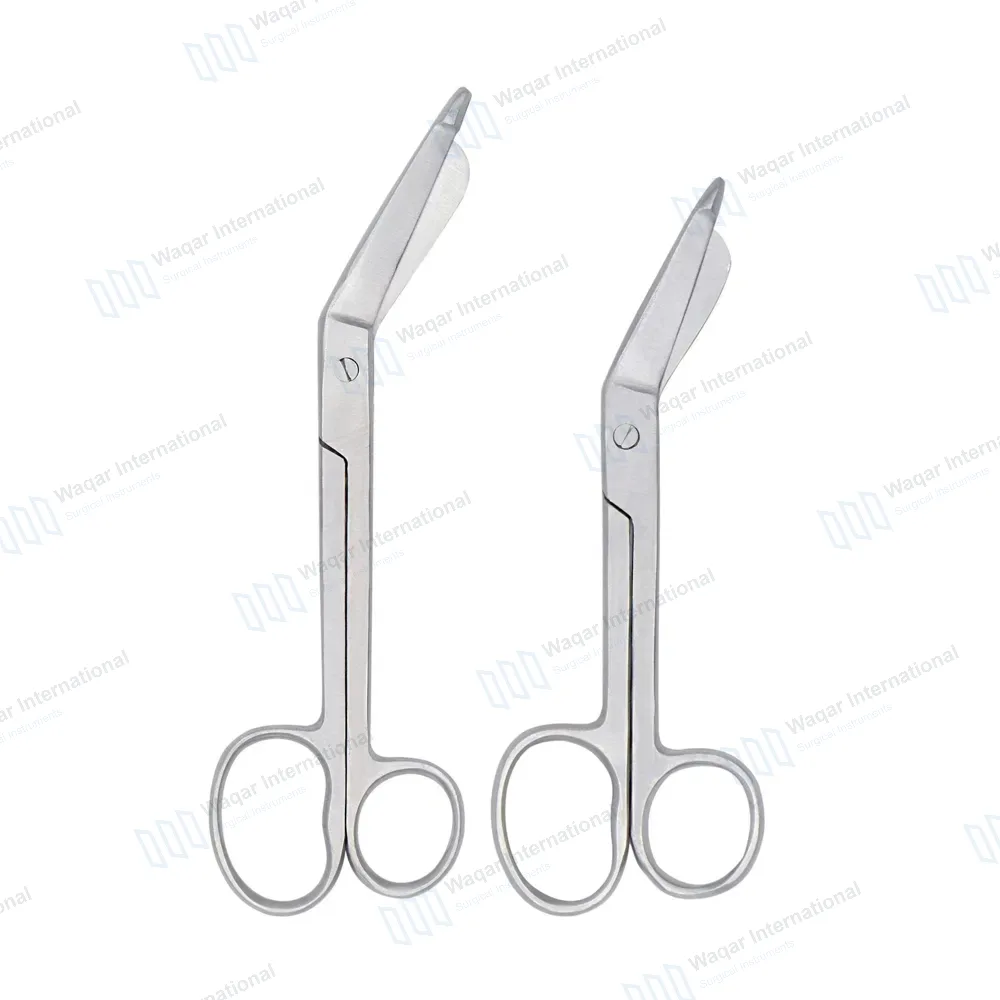 2 Lister Bandage Scissors 5.5″+ 7.25″ with One Large Ring