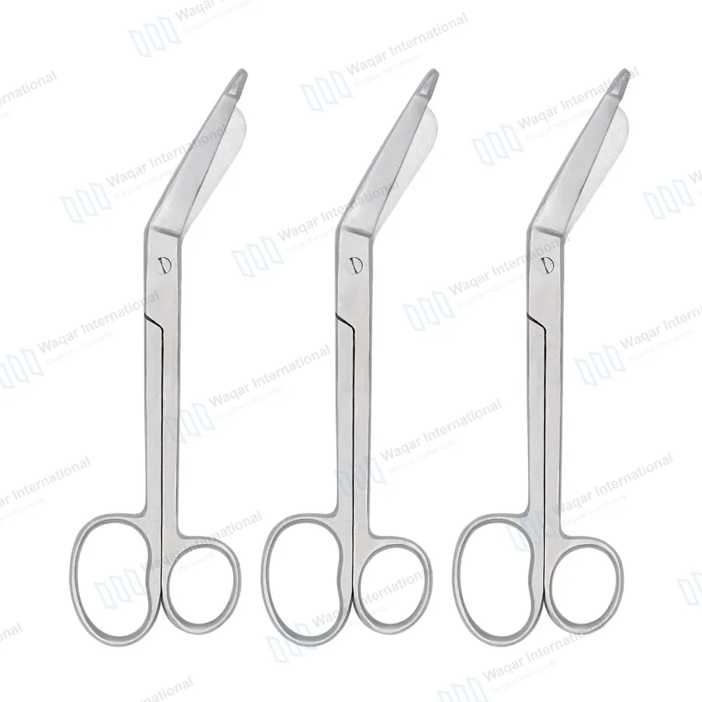 3 Lister Bandage Scissors 8″ with One Large Ring