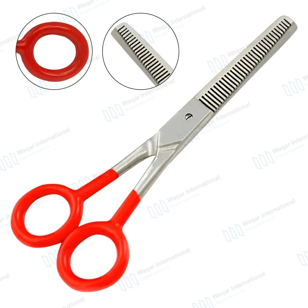 Hair Salon Stylist 6″ Barber Thinning Shears with Red Handles