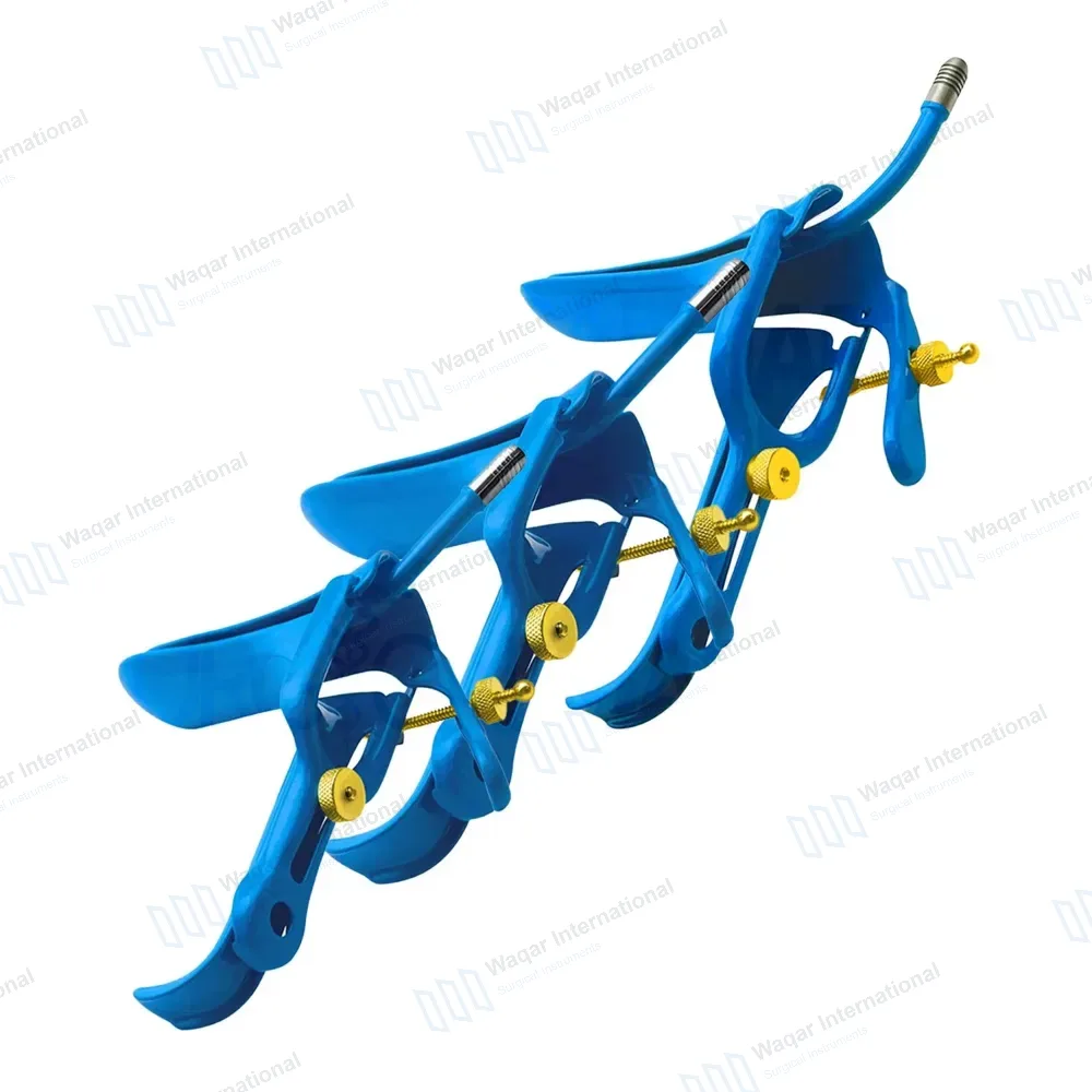 3 Pcs Graves LLETZ LEEP Blue Coated Vaginal Speculum Set