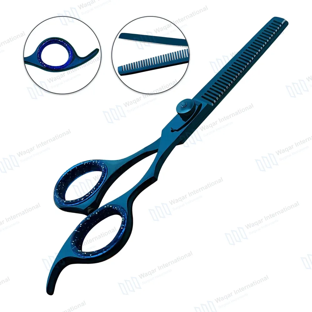Professional Hair Thinning Blue Shears 7.5″ Plasma Coated
