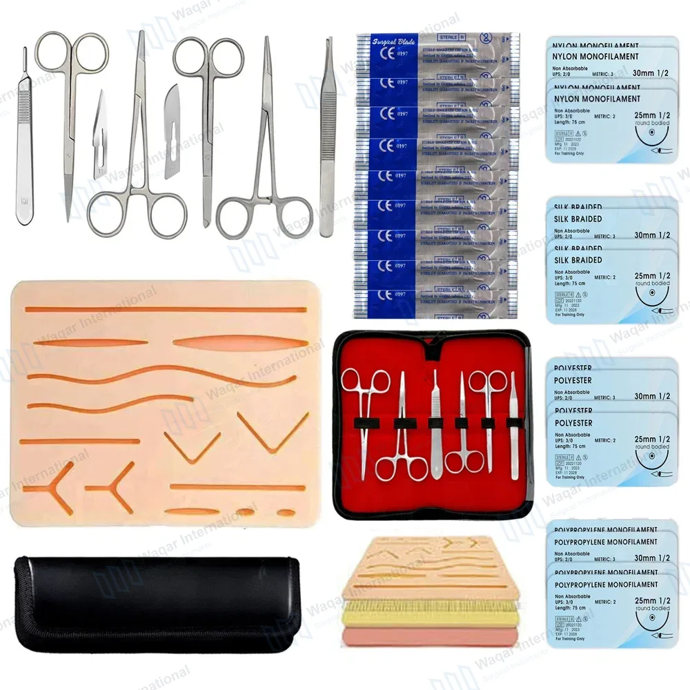 32 Pcs Suture Practice Kit with Pad for Medical Veterinary Students
