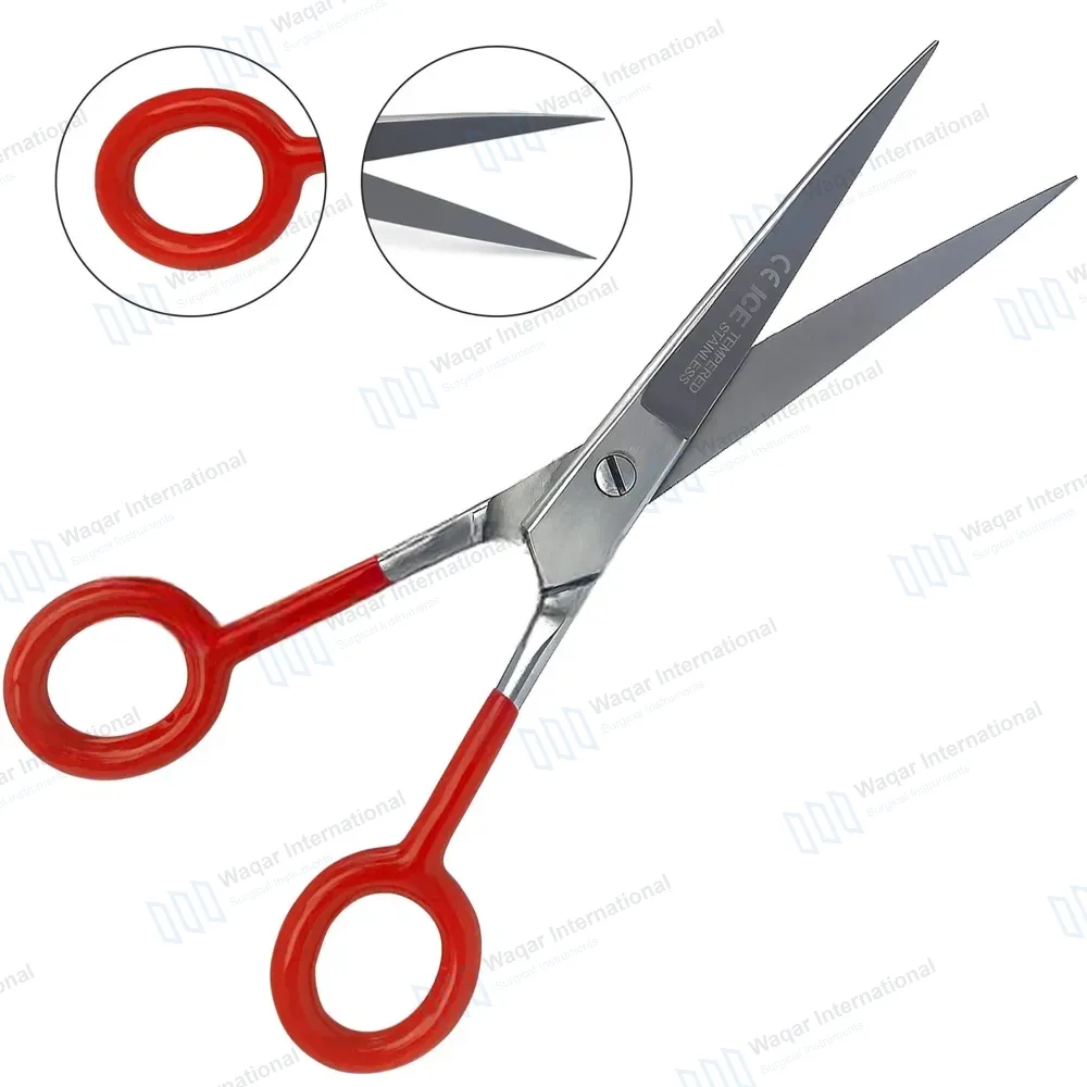 Supercut Hair Cutting Barber Scissors 7″ Red Handle