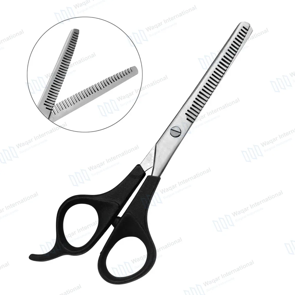 Double Sided Thinning Shears 7.5″ with Black Handle