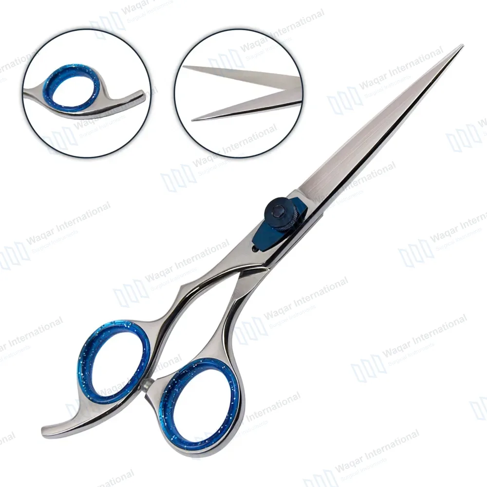 Professional Hairdressing Salon Scissors 6.5″ Blue + Silver