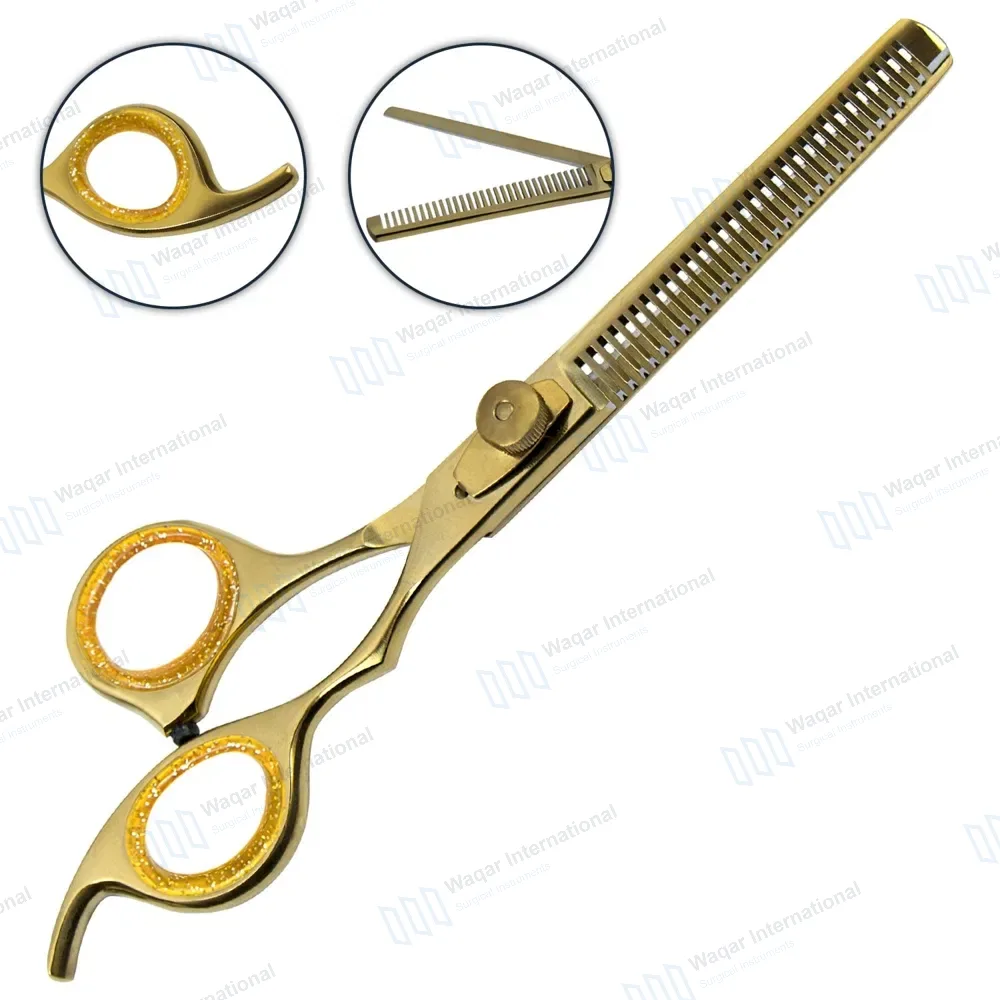Hair Thinning Shears 6.5″ with Gold Plasma Coating