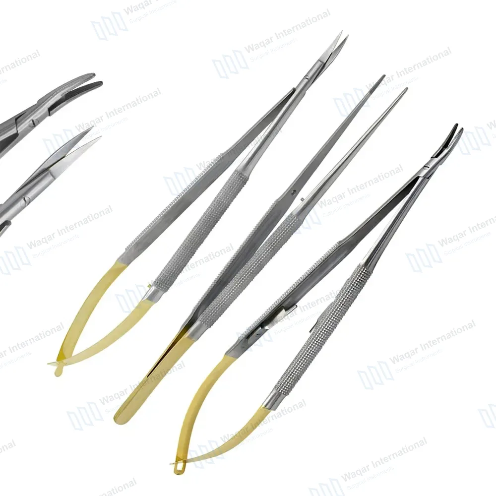 3 Pcs TC Castroviejo Micro Surgery Set – Curved