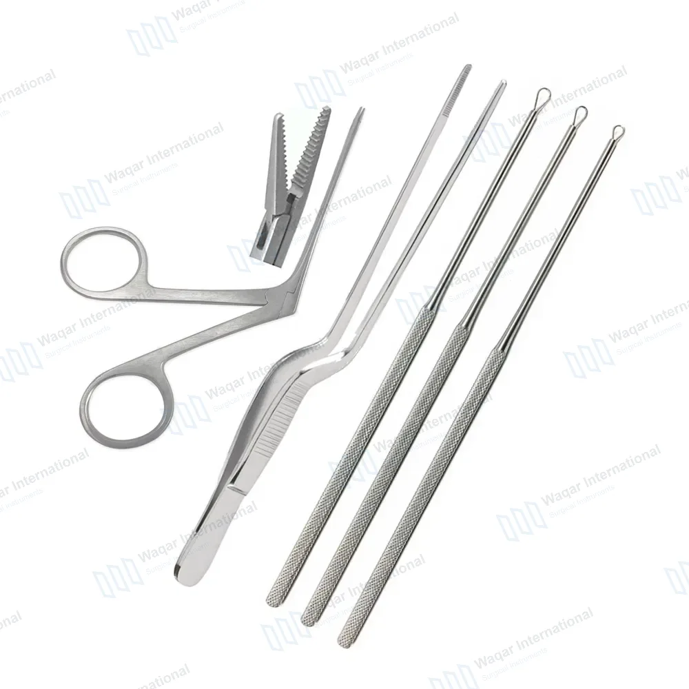 5 Pcs Hartman Alligator 3.5″ Adson Bayonet Ear Curettes Set