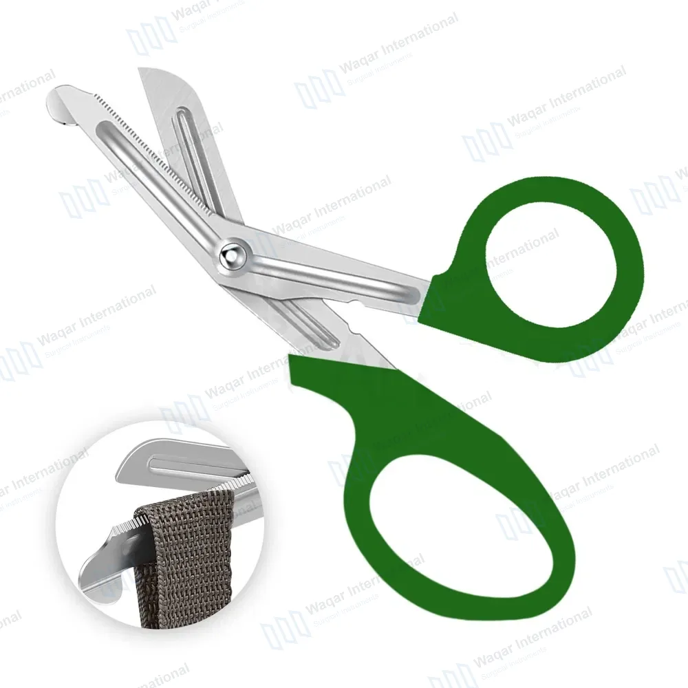Dark Green EMT/EMS Utility 7.25″Paramedic Bandage Shears Scissors
