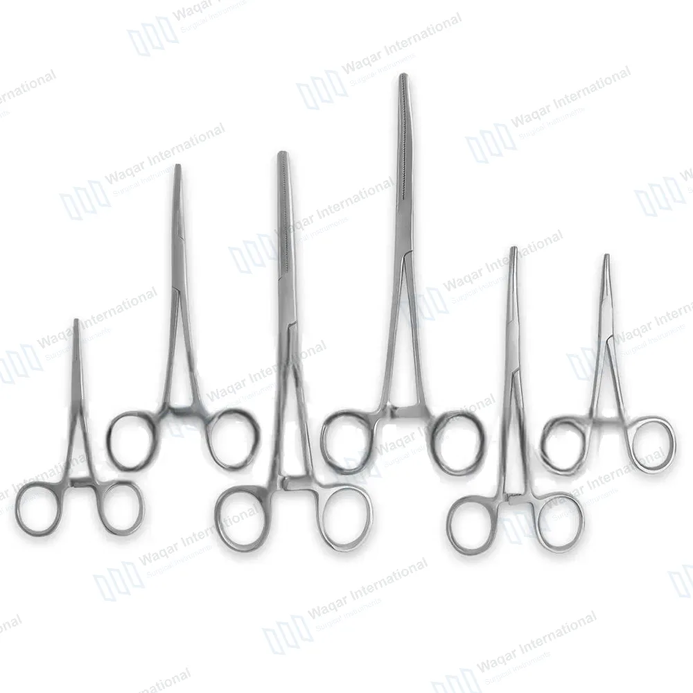 6 Pcs Ultimate Hemostat Forceps Set 3.5″ 5.5″ & 7.25″ Curved and Straight