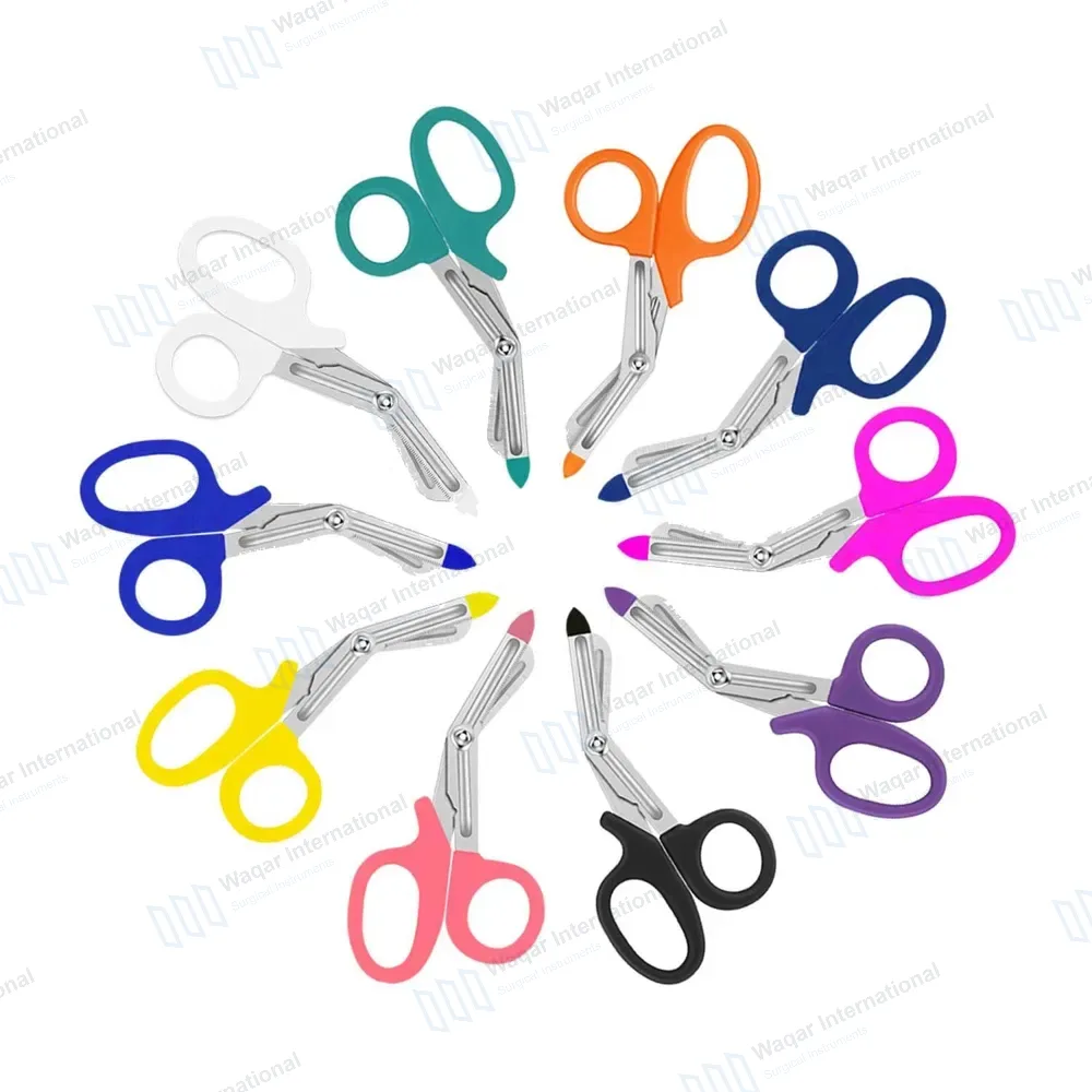 10 Pcs EMT Trauma Shears 5.5″ with Plastic Probe