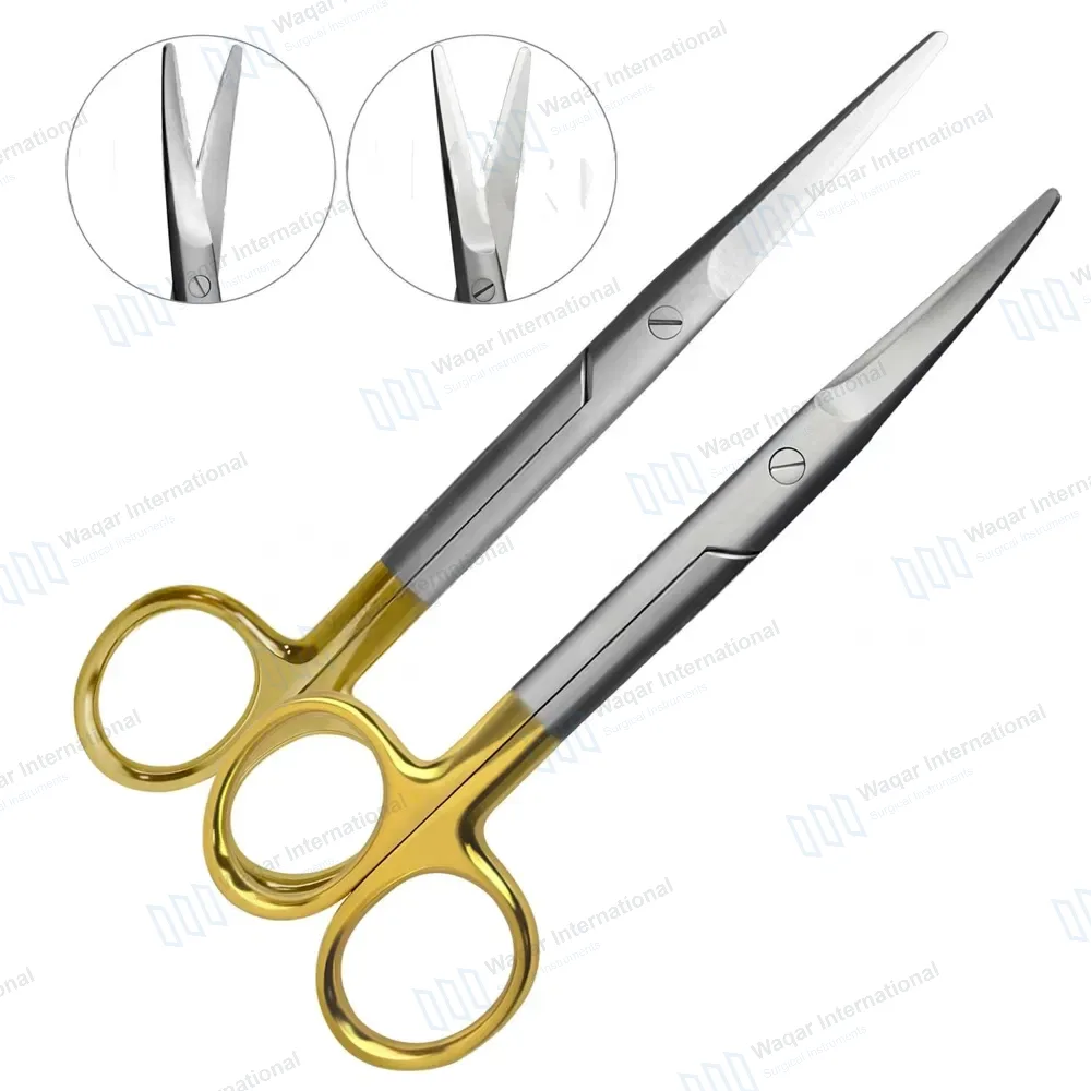 Set of 2 TC Mayo Dissecting Scissors 6.75″ Straight & Curved