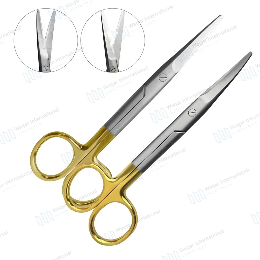 Set of 2 TC Mayo Dissecting Scissors 5.5″ Straight & Curved