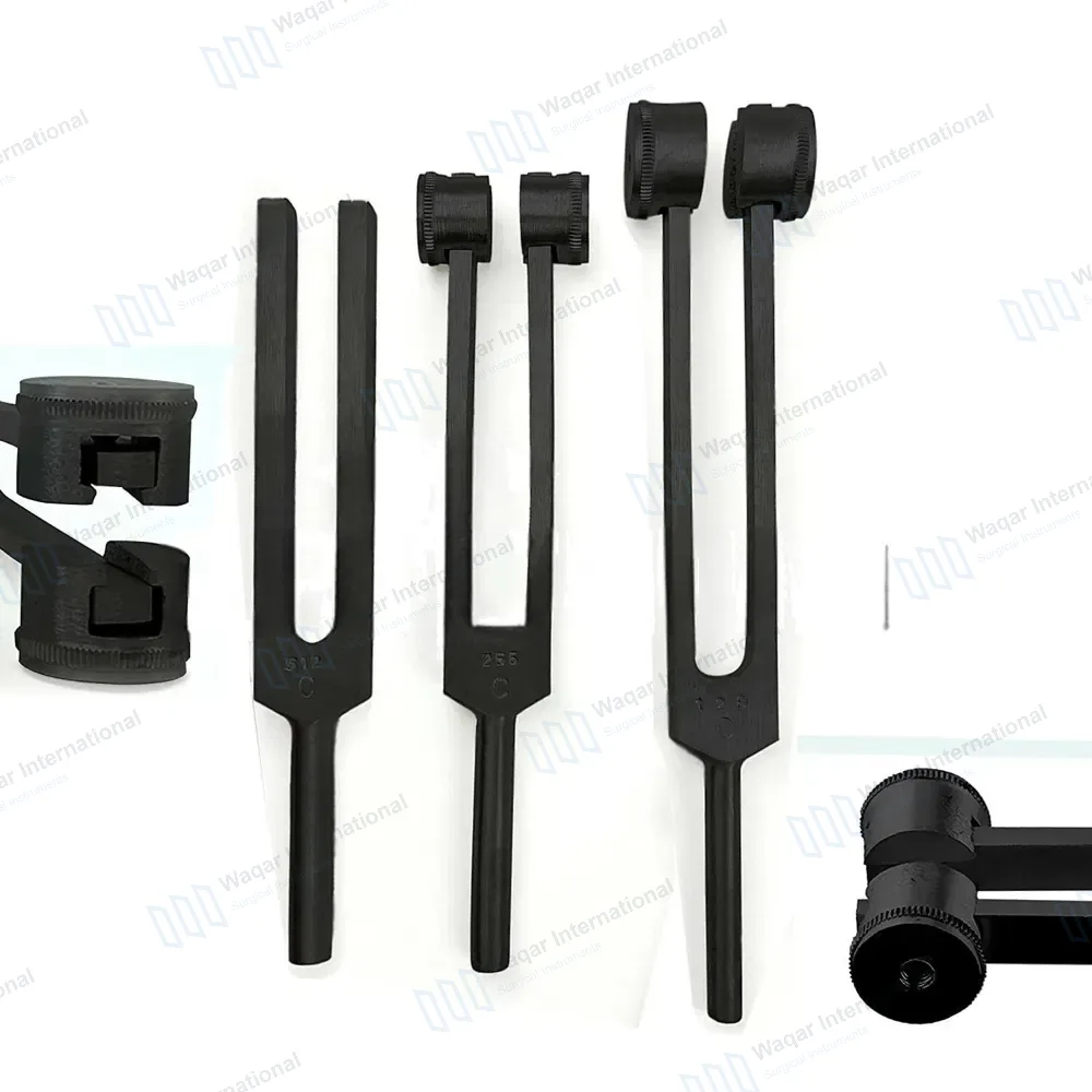 3 Tactical Black Tuning Forks Set C128, C256 & C512