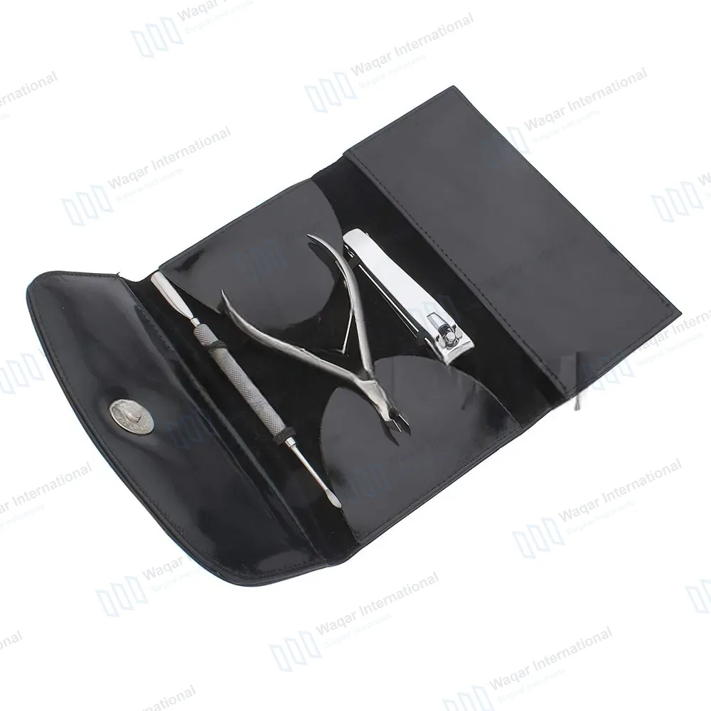 3 Pcs Manicure Set with Black Carrying Case