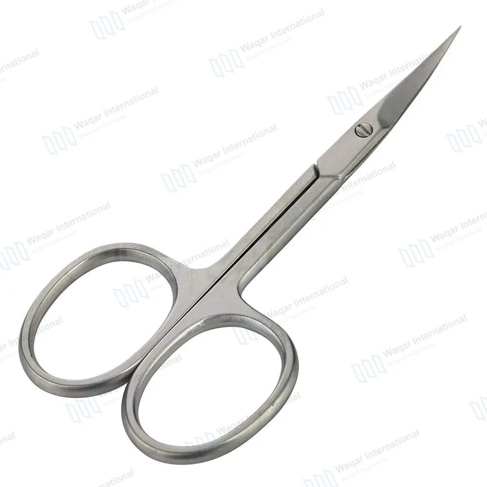 Cuticle Scissor 3.5″ Curved with Arrow Point Large Ring