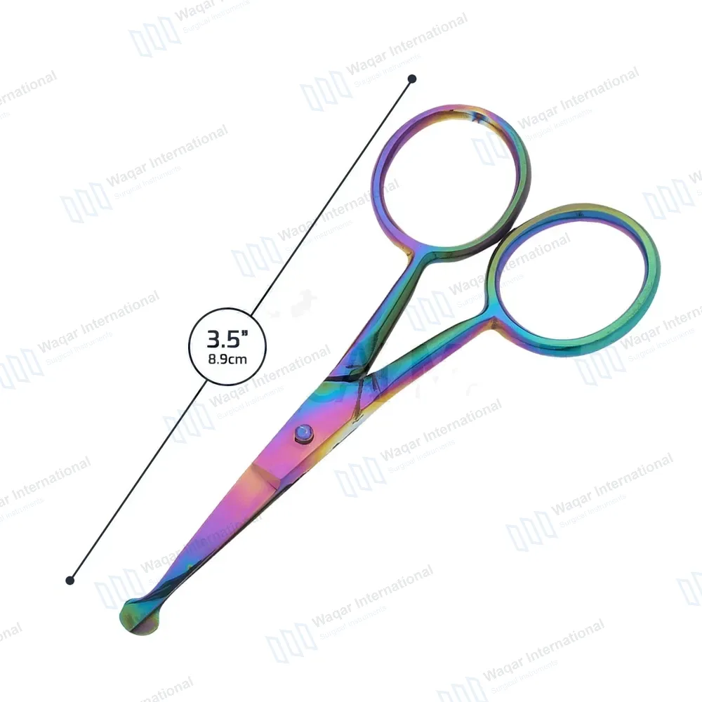 Rainbow Nose Scissor 3.5″ Titanium Coated Safety Scissors