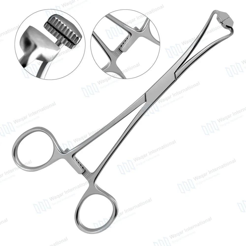 Peers-Bertram Towel Forceps 5.75″ Serrated Tips with Grooves