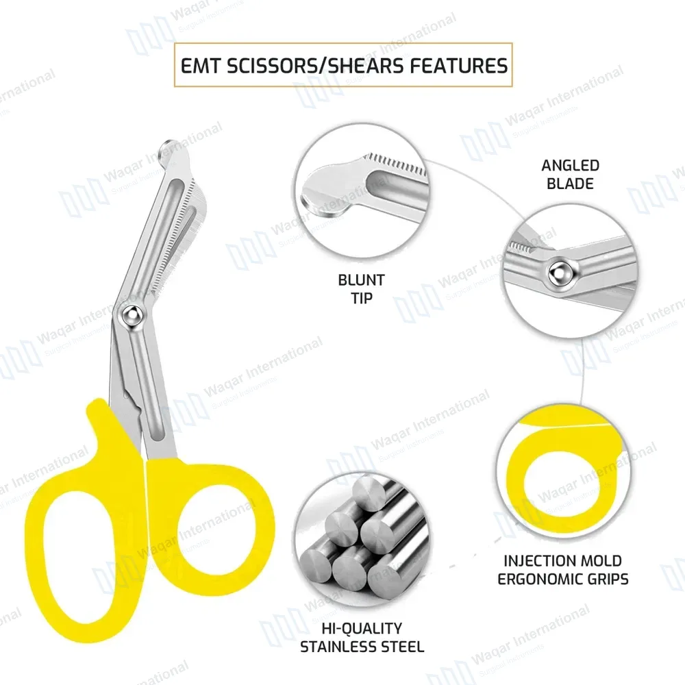 Yellow EMT Utility 7.25″ Paramedic Bandage Shears Scissors EMS