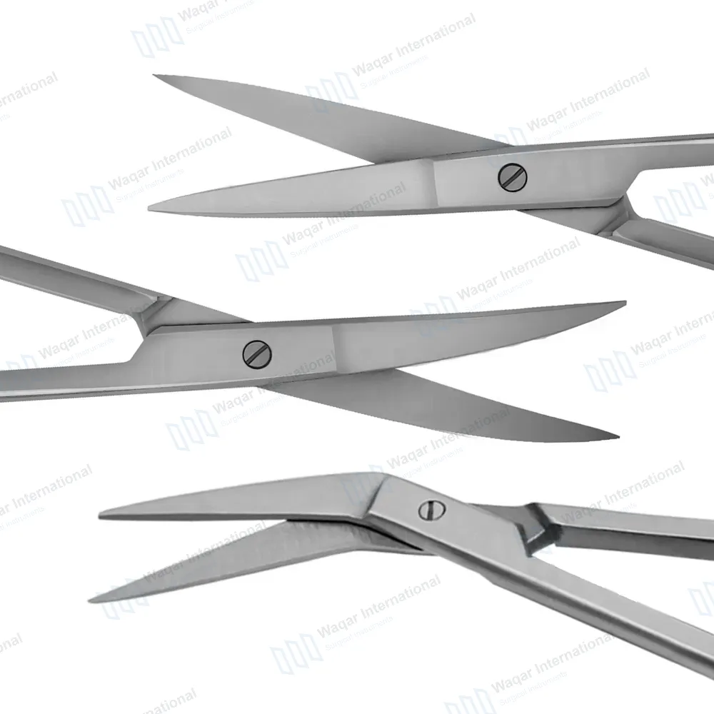 5 Pcs Iris Scissors Set 4.5″+3.5″ Straight+Curved+Angled Tips
