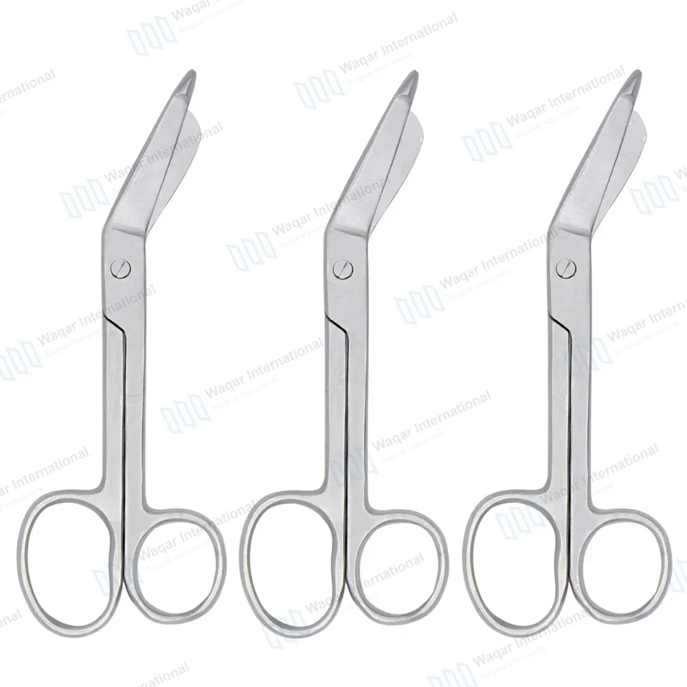 3 Lister Bandage Scissors 5.5″ with One Large Ring