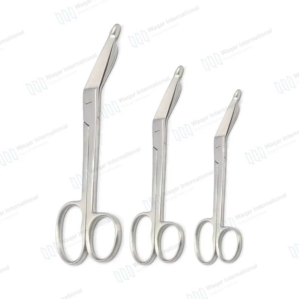 3 Pcs One Large Ring Lister Bandage Scissors Set 5.5″, 7.25″, 8″
