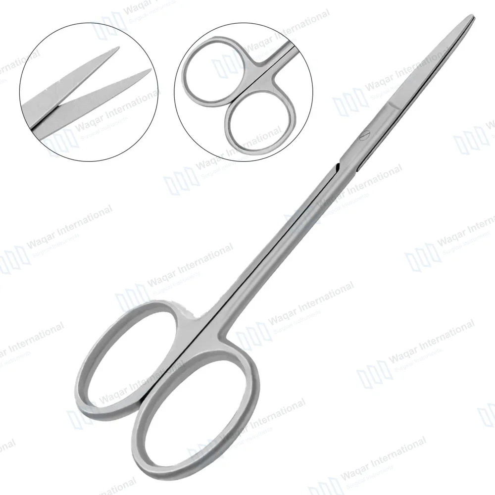Iris Scissors 4.5″ Straight Round Pattern