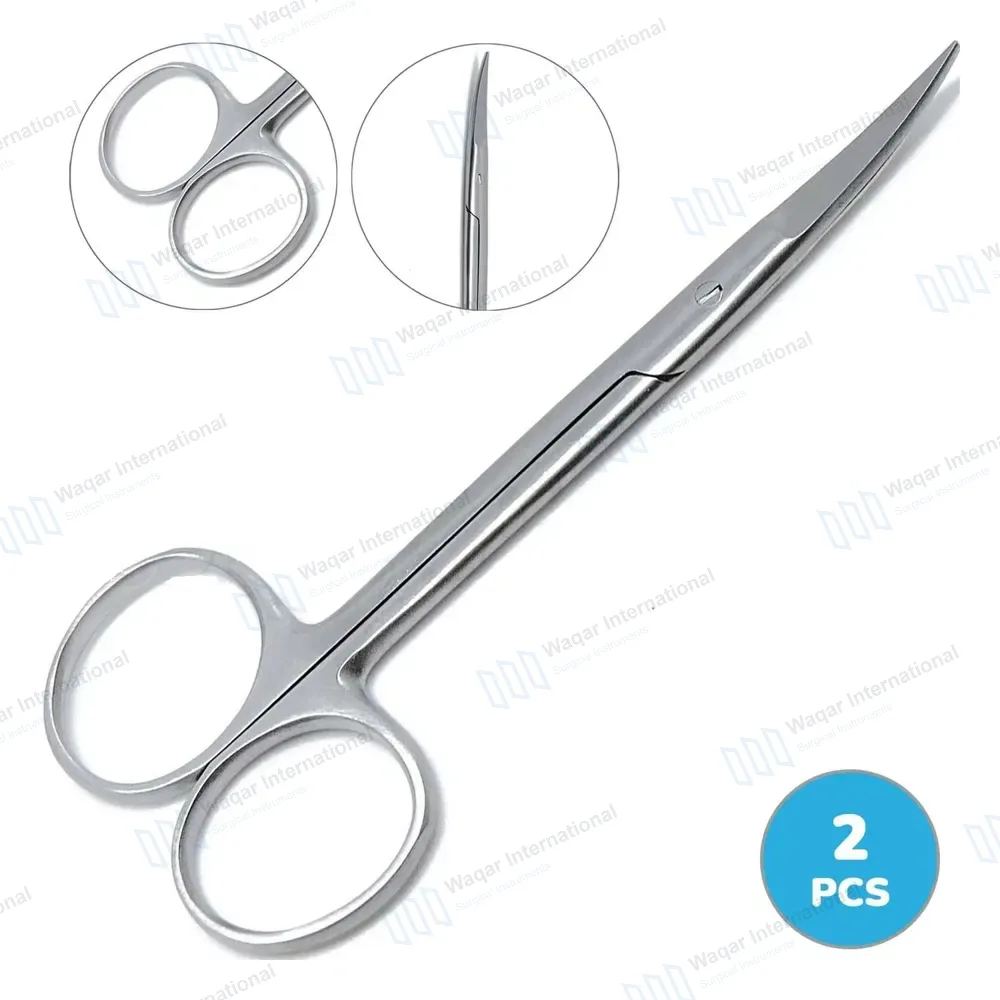 2 Iris Scissors 4.5″ Curved Surgical Dental