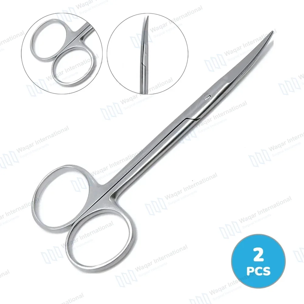 2 Iris Scissors 3.5″ Curved Surgical Dental