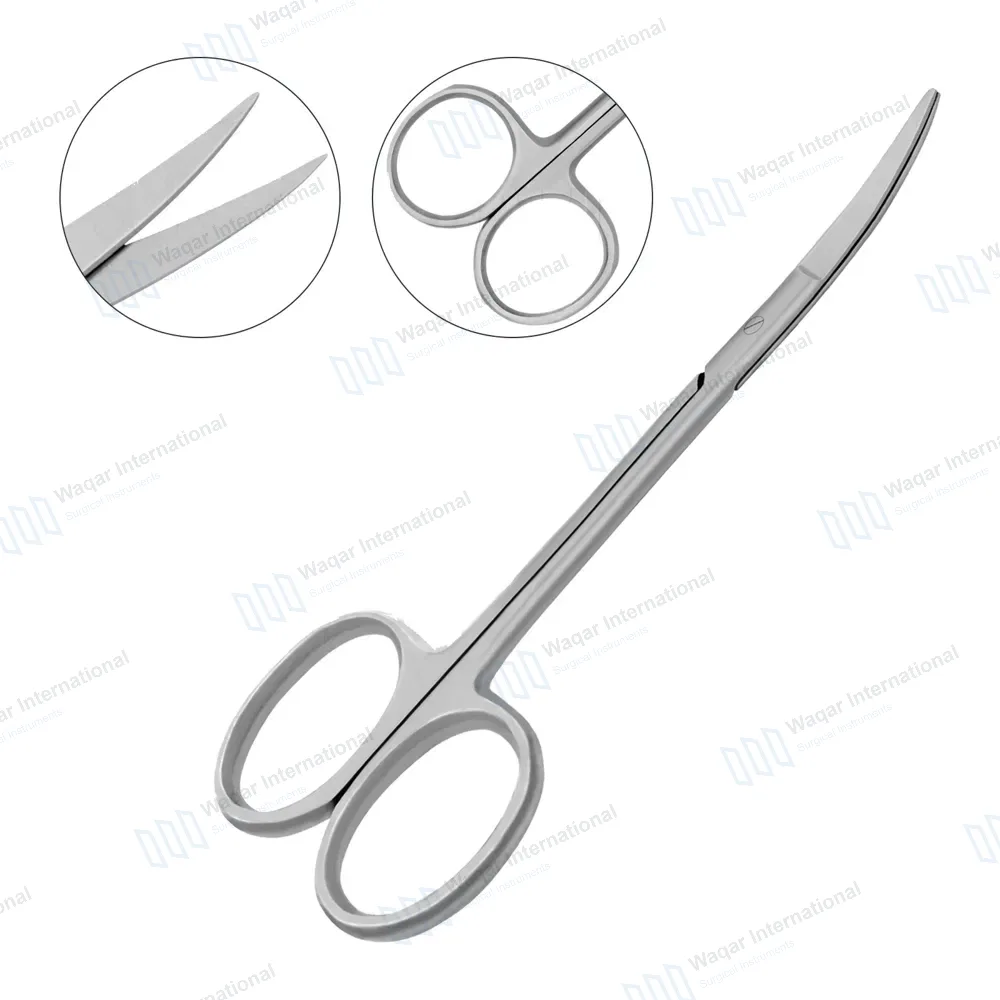 Iris Scissors Curved 3.5″ Round Pattern