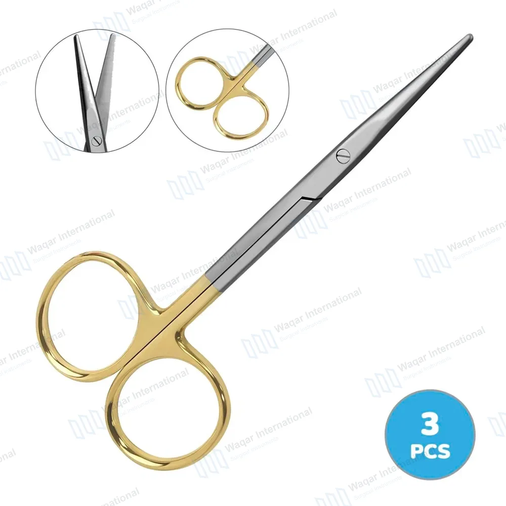 3 Pcs TC Metzenbaum Scissors 6″ Straight Surgical Dental