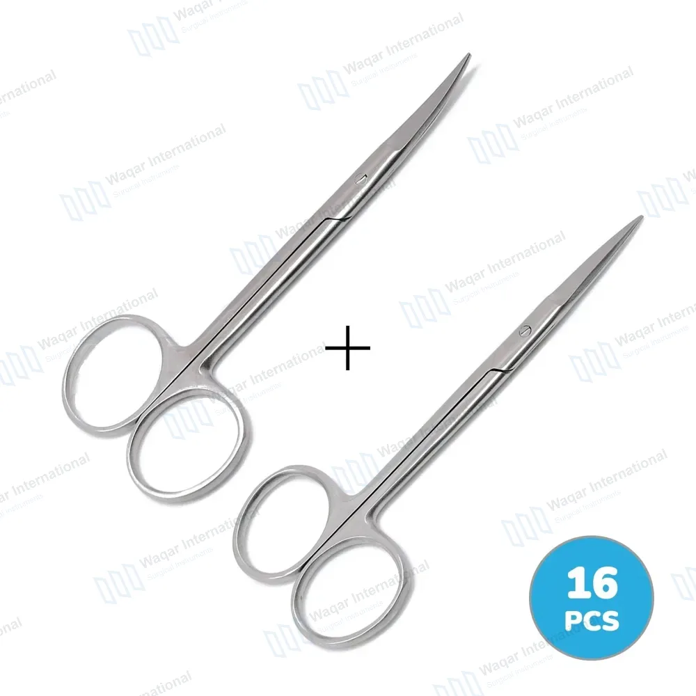 16 Iris Micro Surgical Veterinary Scissors 3.5″ Straight/Curved